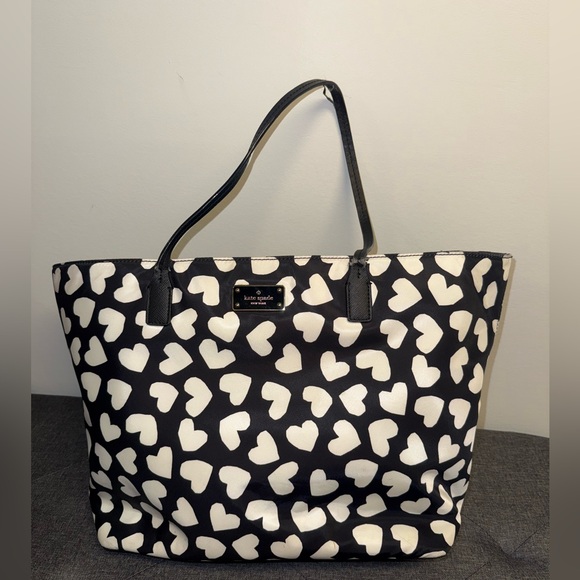 kate spade Handbags - Kate Spade Black and White Polka Dot Tote Bag